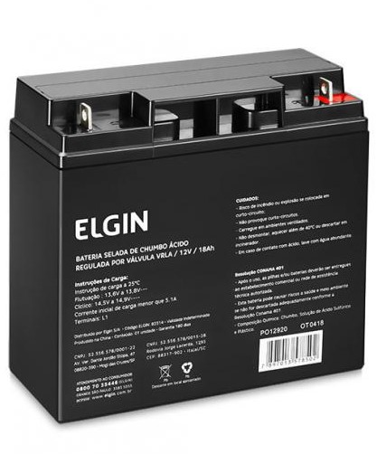 Bateria para Nobreak 12V 18A Elgin